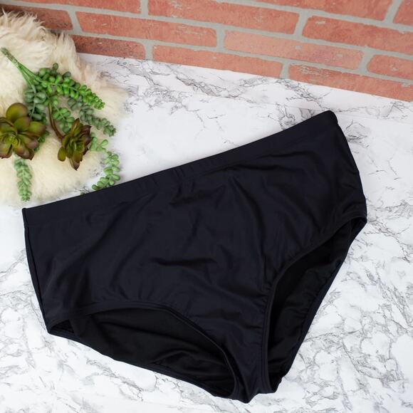 Swimsuits for All Black High Waist Swimsuit Bikini Bottom Brief Size 22 - Picture 1 of 6